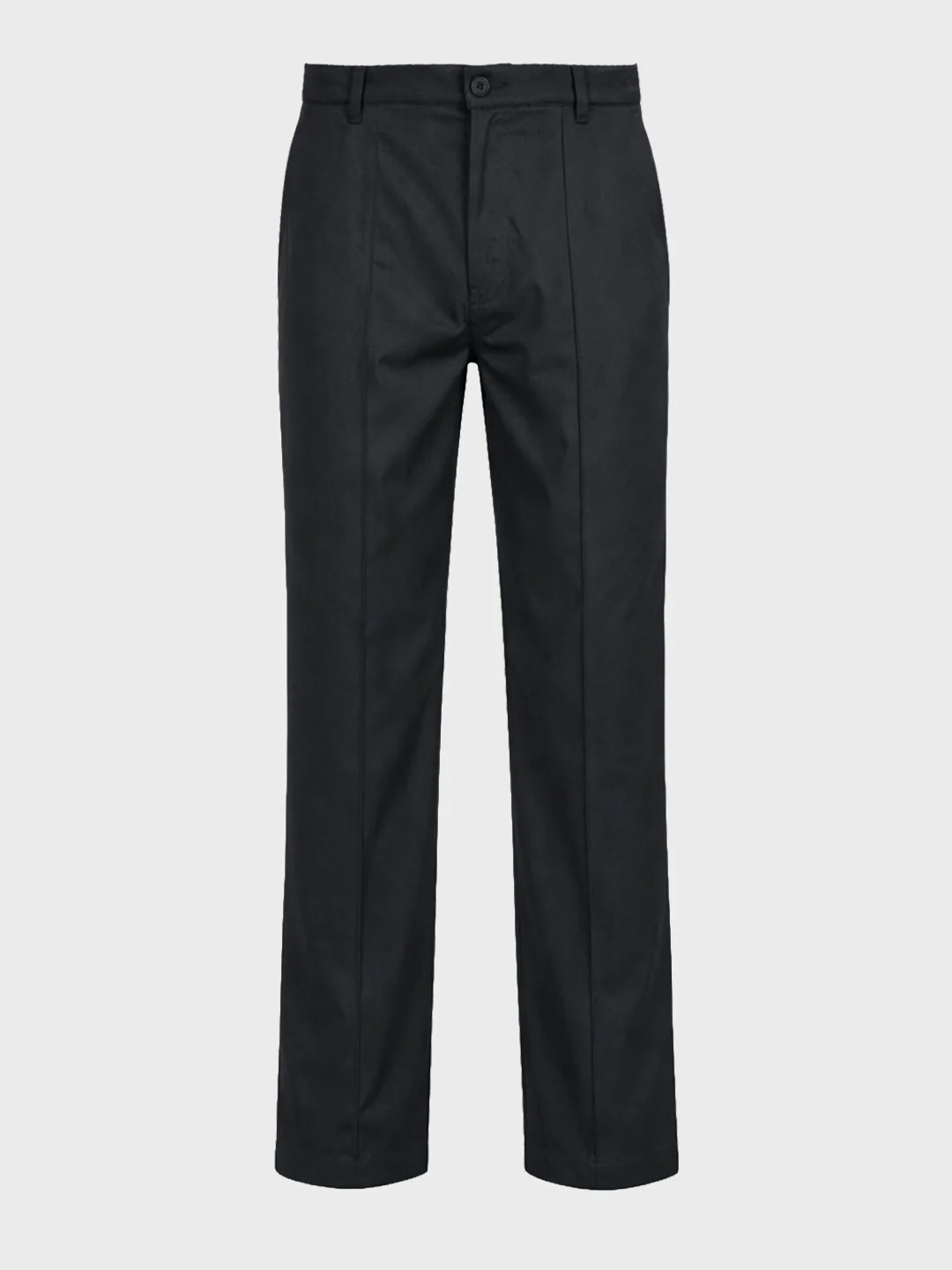 Men's Black Relaxed Fit Solid Casual Trousers - Image 6