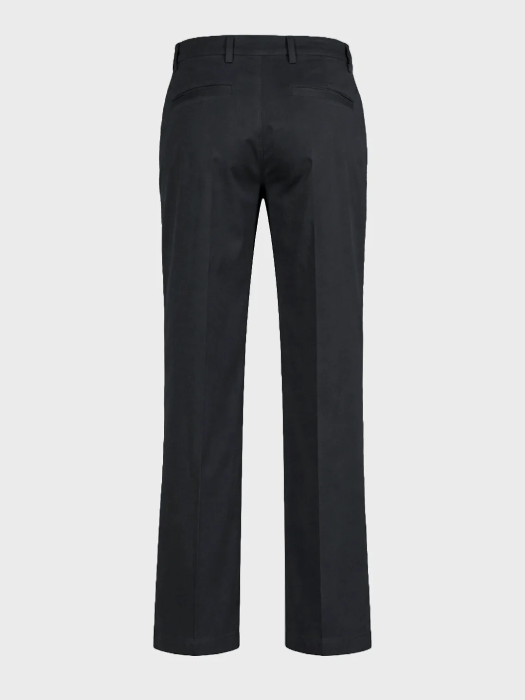 Men's Black Relaxed Fit Solid Casual Trousers - Image 7