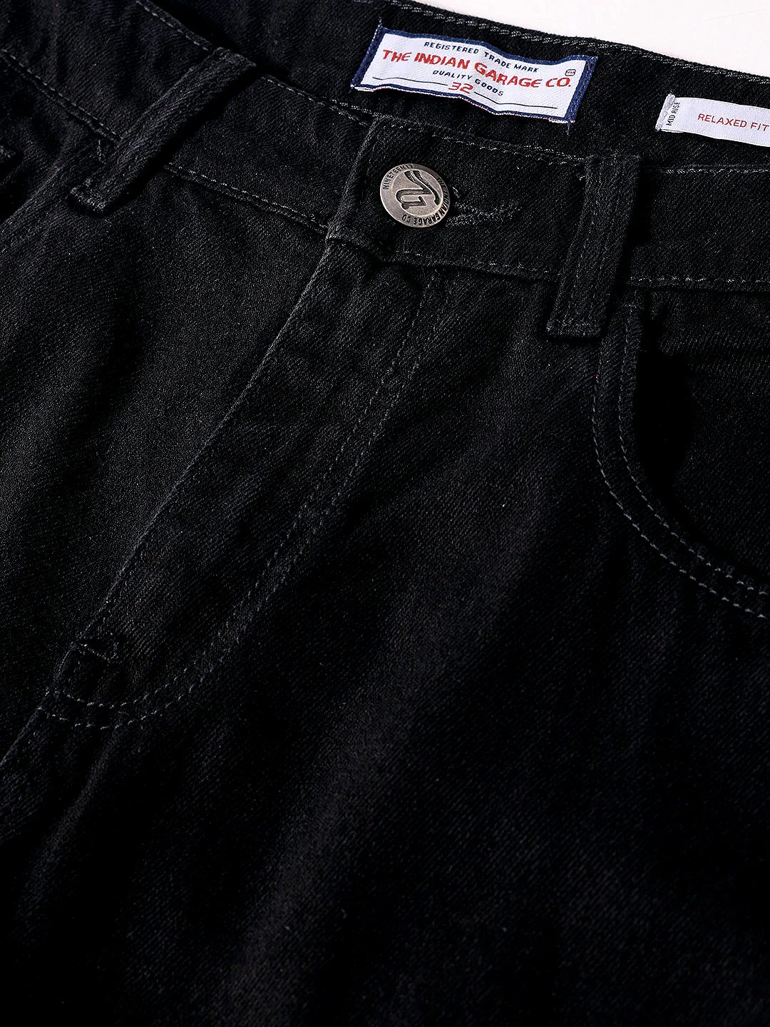 Men's Black Relaxed Fit Solid The Eternity Series Jeans - Image 6