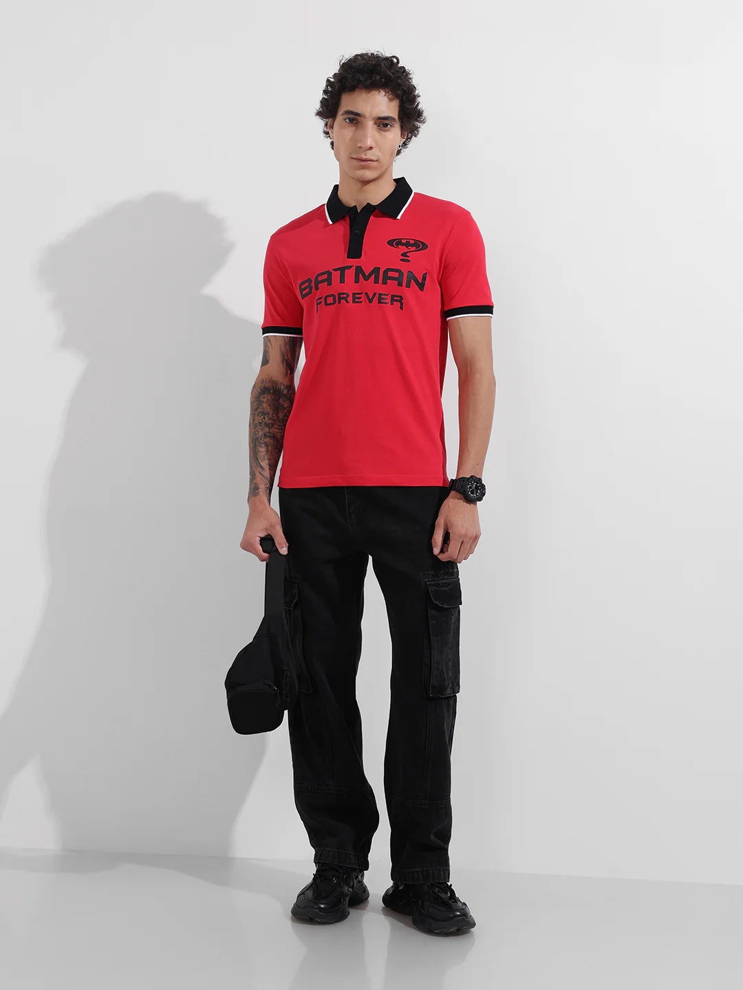 Men's Black Relaxed Fit Solid The Eternity Series Jeans - Image 2