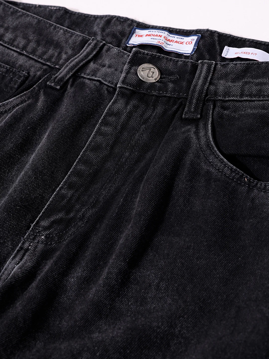 Men's Black Relaxed Fit Solid The Eternity Series Jeans - Image 6