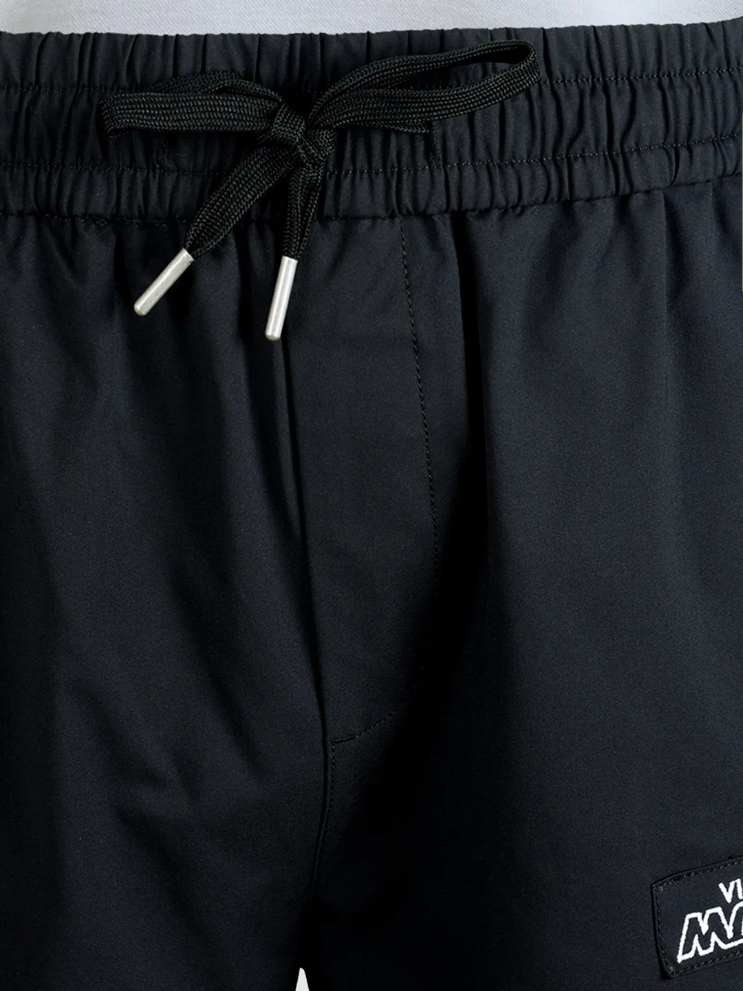 Men's Black Relaxed Fit Solid Utility Cargo - Image 8