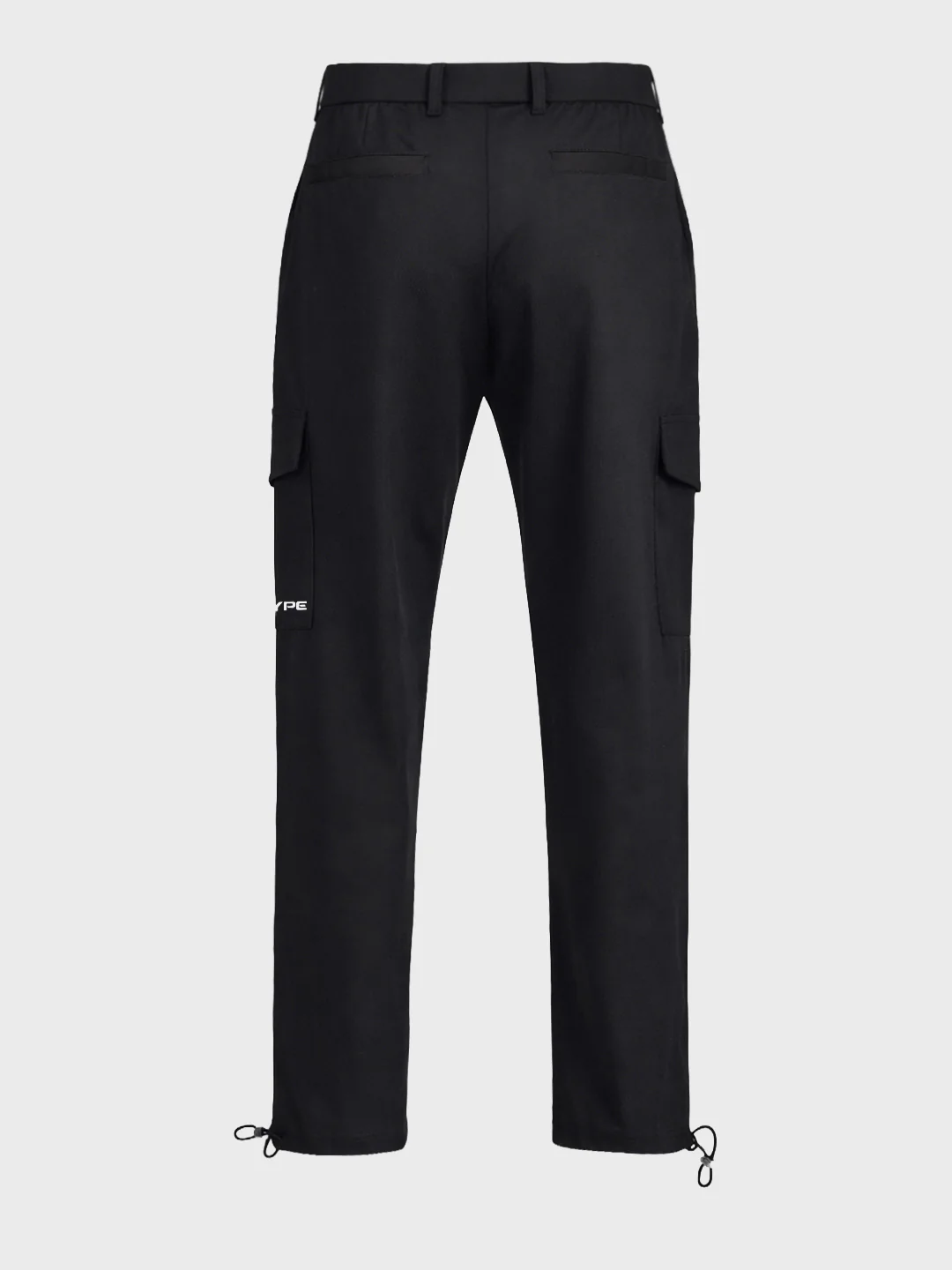 Men's Black Relaxed Fit Solid Utility Cargo - Image 7