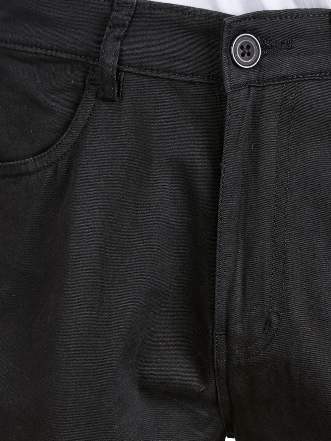 Men's Black Relaxed Fit Solid Utility Cargo - Image 8