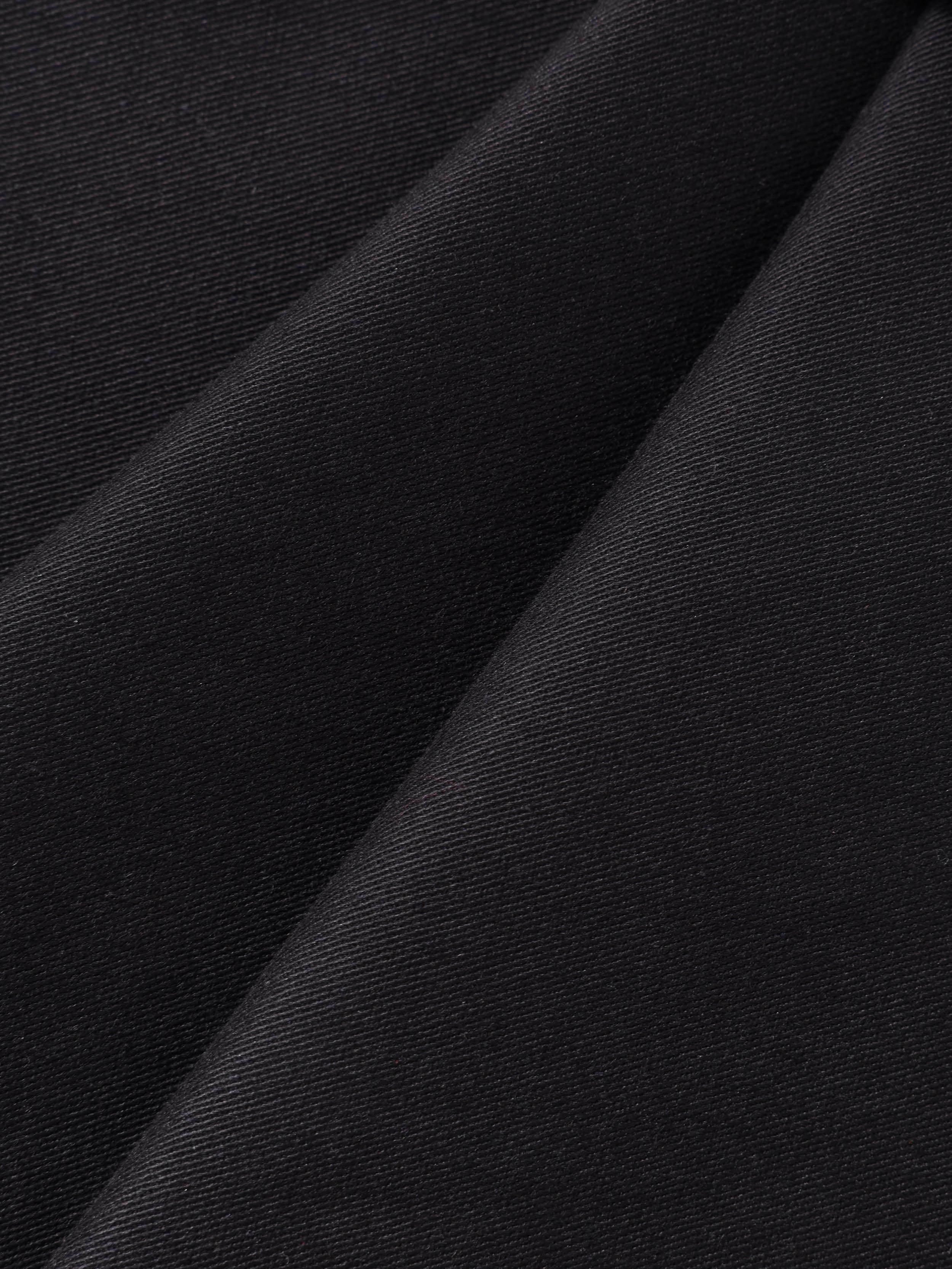 Men's Black Relaxed Fit Solid Utility Cargo - Image 8