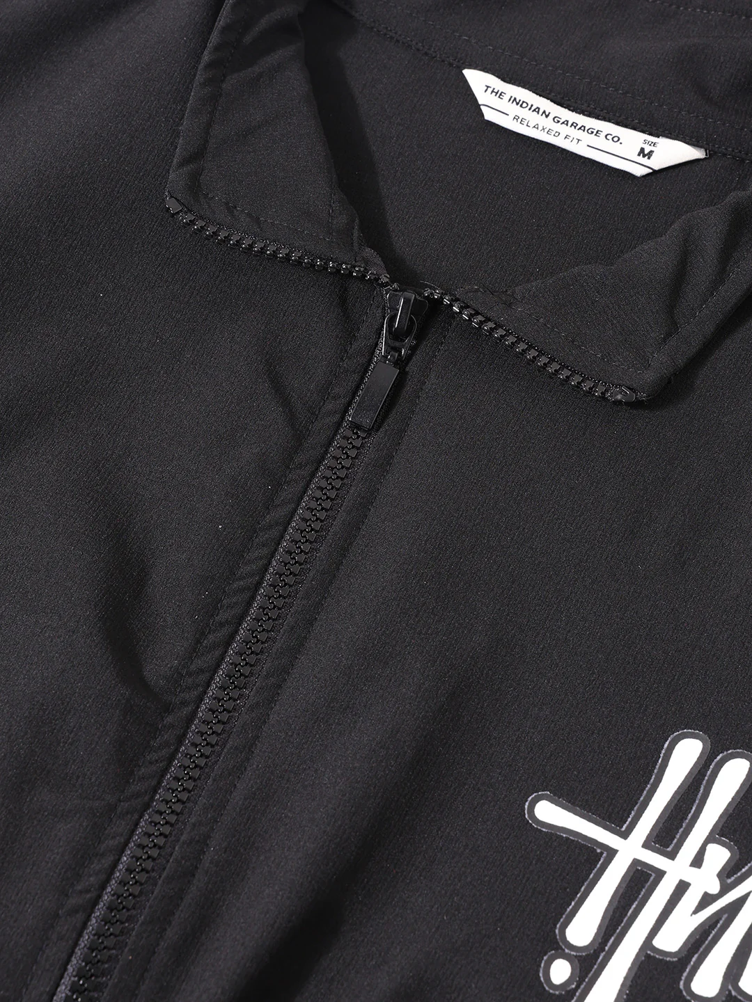 Men's Black Relaxed Fit Solid Utility Jacket - Image 5