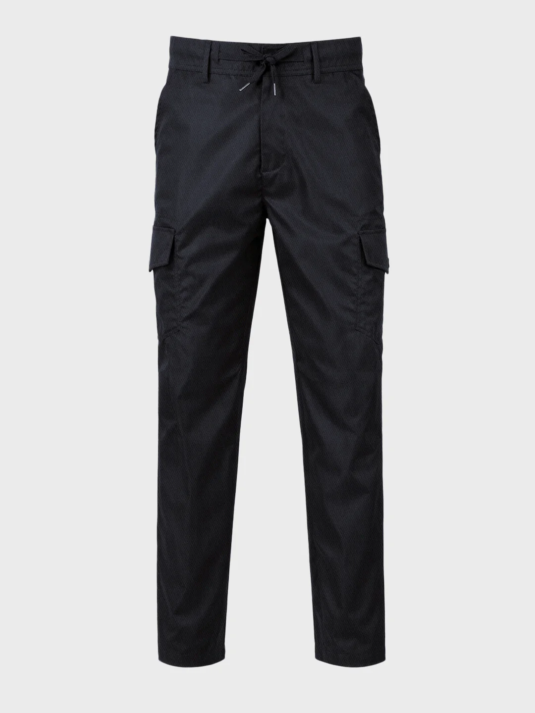 Men's Black Relaxed Fit Solid Utility Joggers - Image 6