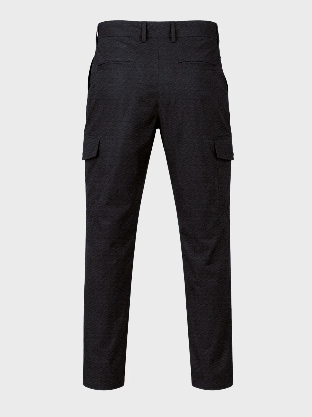 Men's Black Relaxed Fit Solid Utility Joggers - Image 7