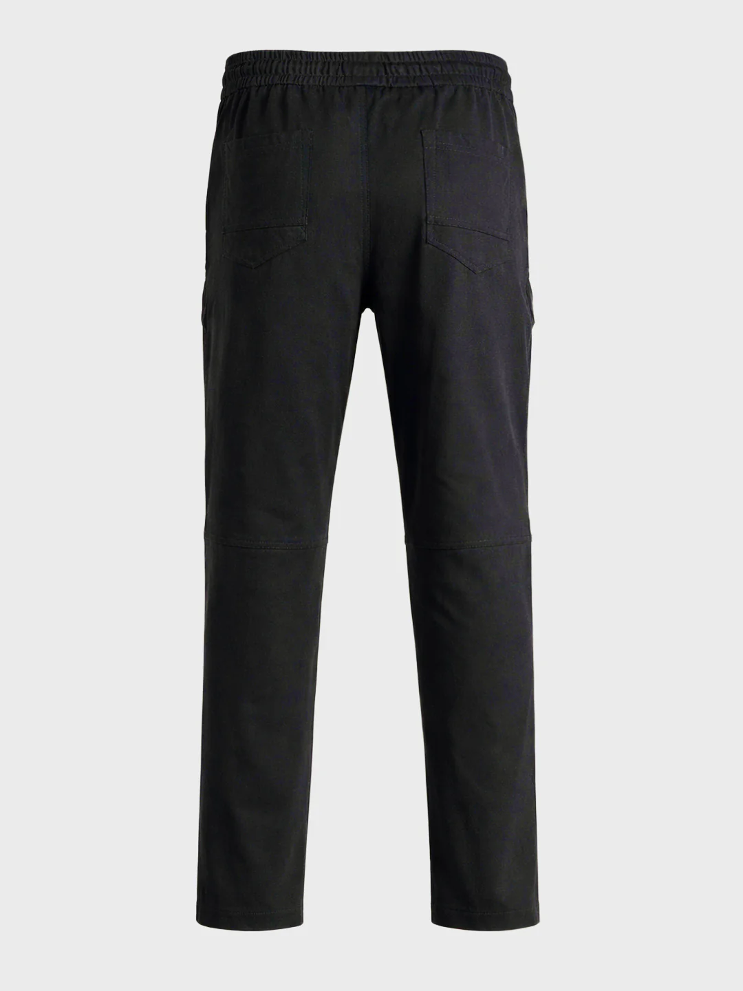 Men's Black Relaxed Fit Solid Utility Joggers - Image 7