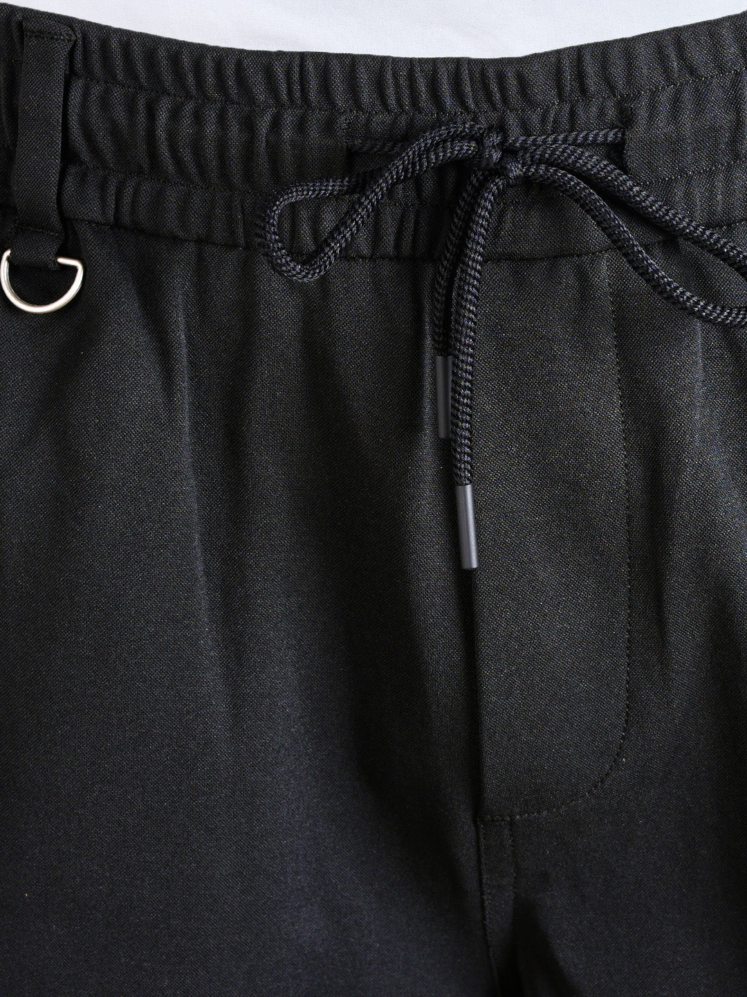 Men's Black Relaxed Fit Solid Utility Joggers - Image 8