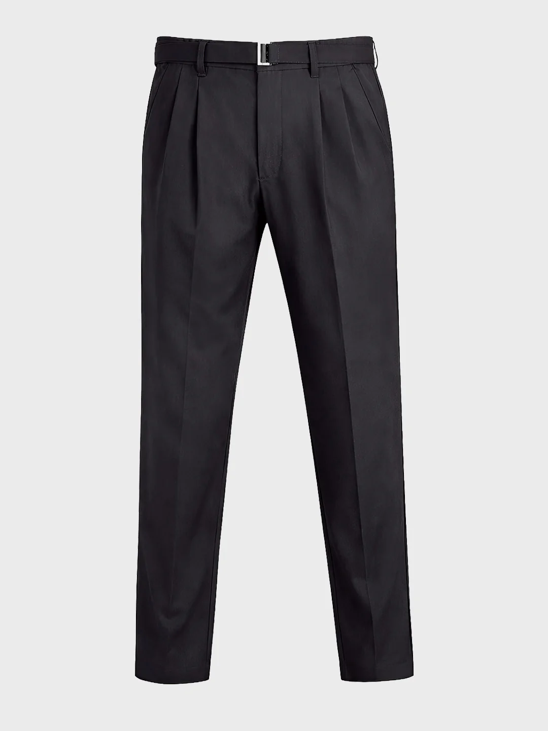 Men's Black Relaxed Fit Solid Utility Trousers - Image 5