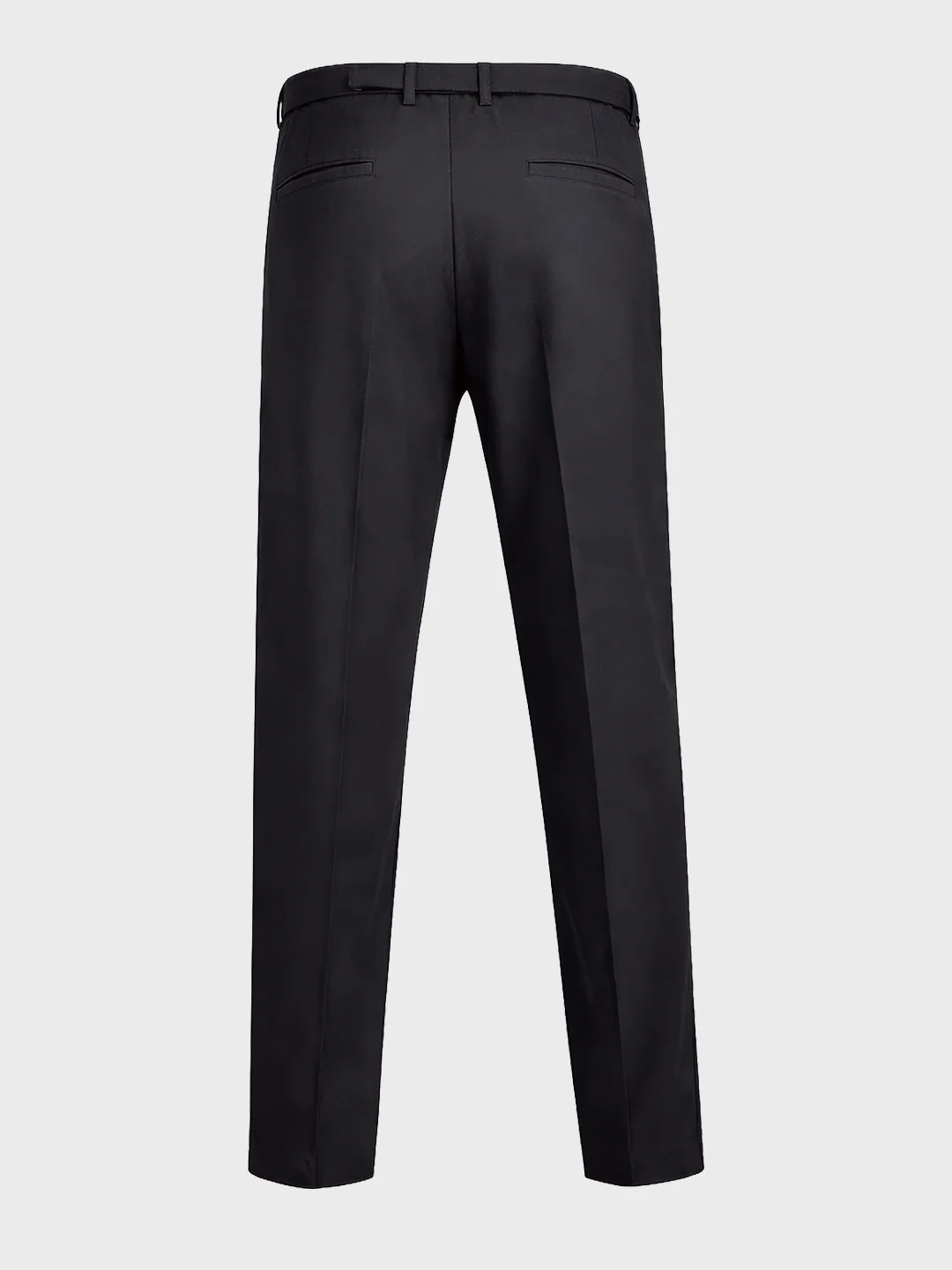 Men's Black Relaxed Fit Solid Utility Trousers - Image 6