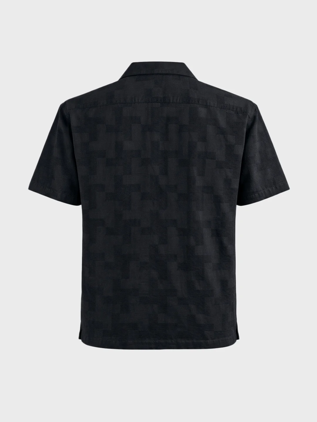 Men's Black Relaxed Fit Solid Casual Shirt - Image 6