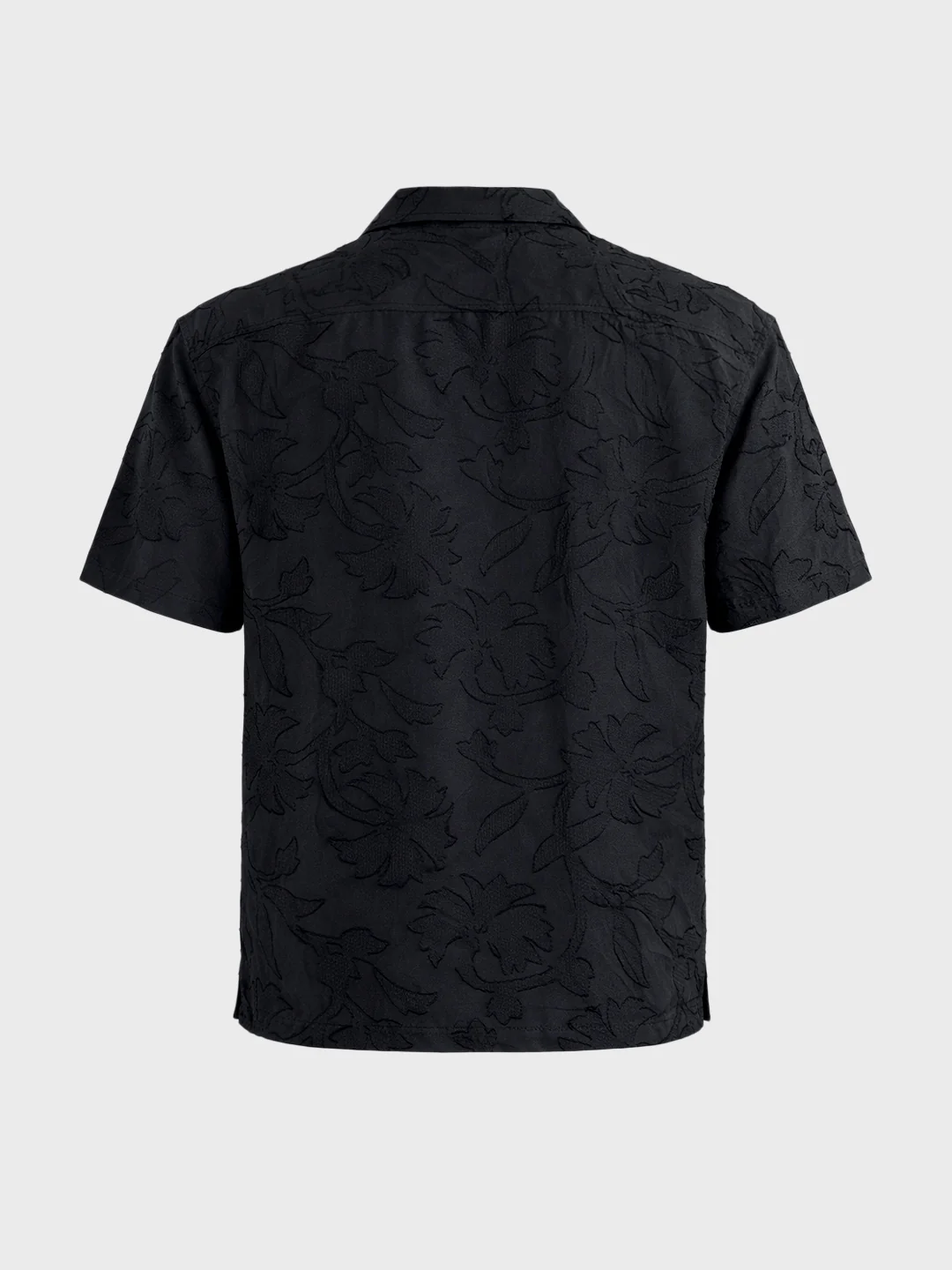 Men's Black Relaxed Fit Solid Casual Shirt - Image 6