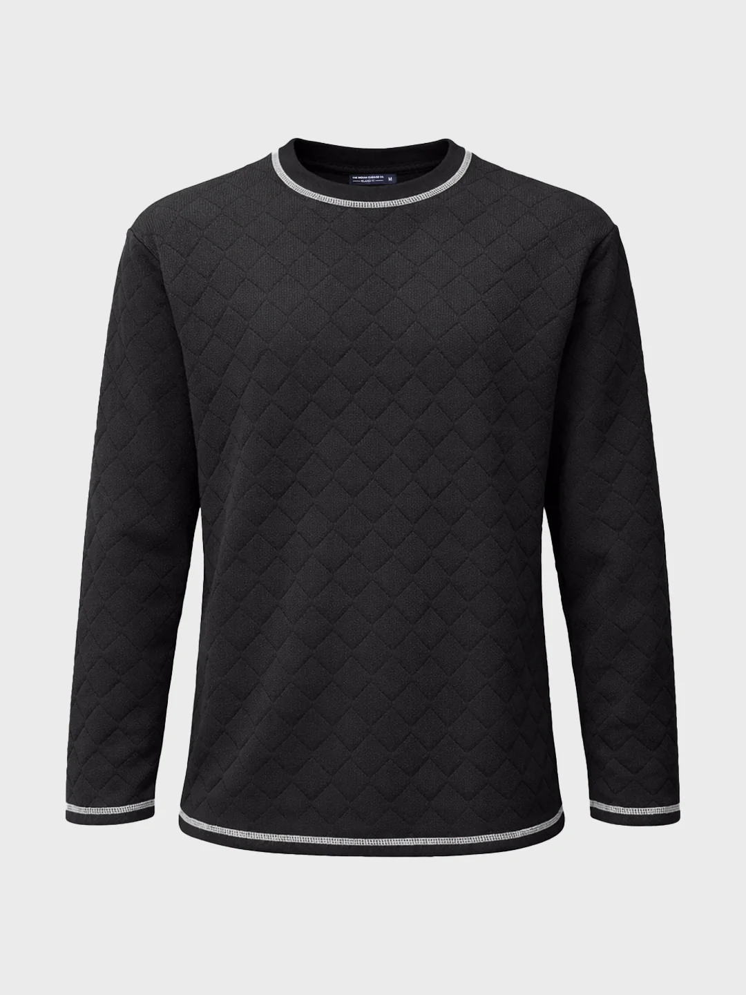Men's Black Relaxed Fit Textured Casual T-Shirts - Image 4