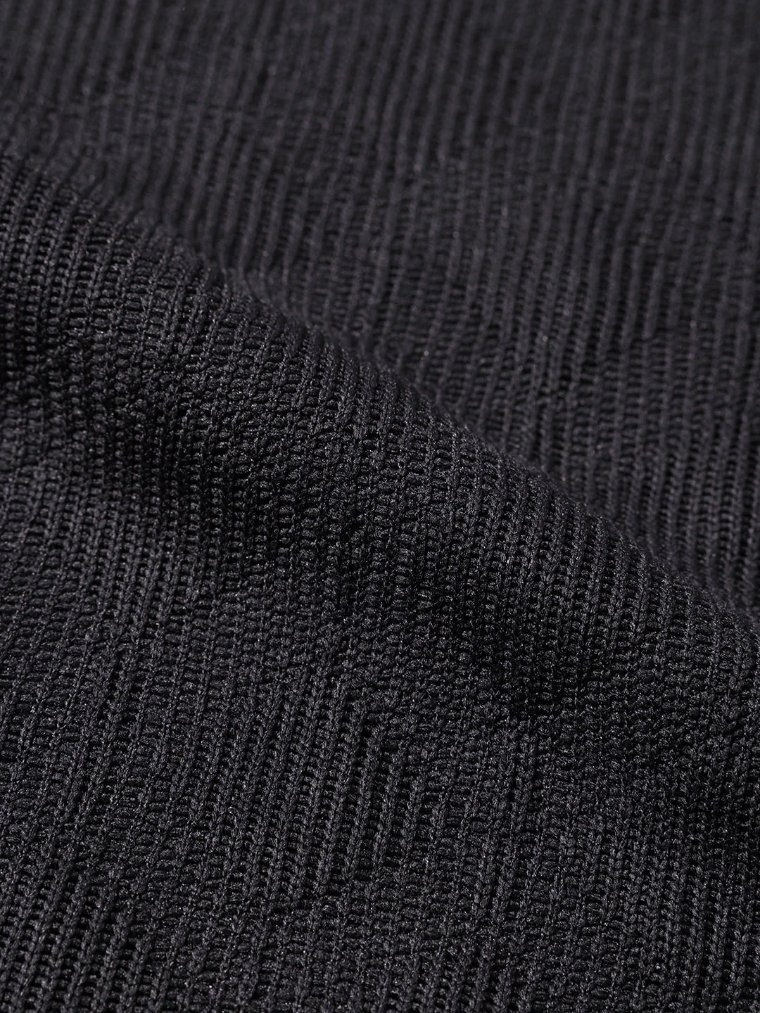 Men's Black Relaxed Fit Textured Casual T-Shirts - Image 7