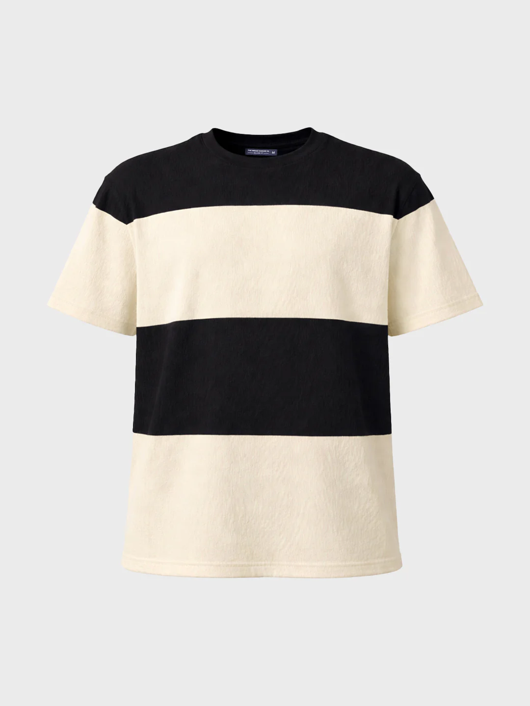 Men's Black Relaxed Fit Textured Casual T-Shirts - Image 4