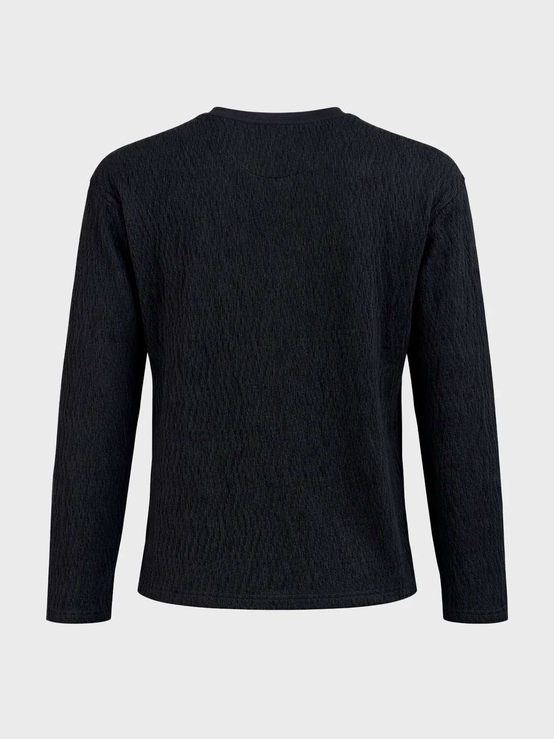 Men's Black Relaxed Fit Solid Casual T-Shirts - Image 6