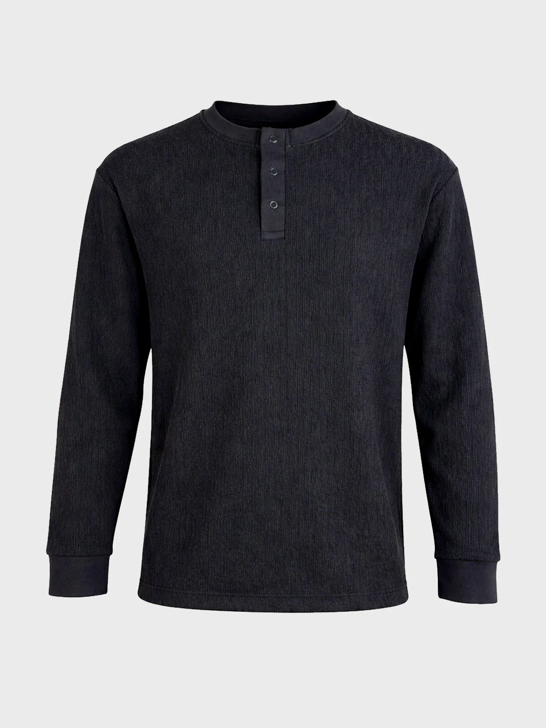 Men's Black Relaxed Fit Solid Casual T-Shirts - Image 5