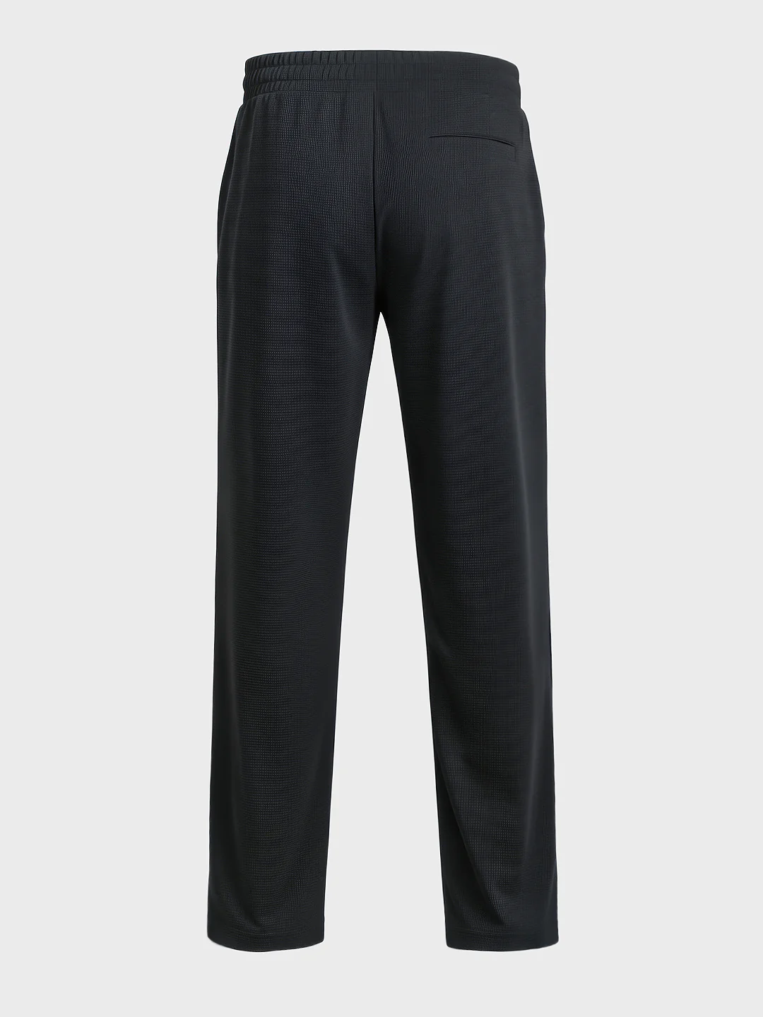 Men's Black Relaxed Fit Textured Utility Trousers - Image 5