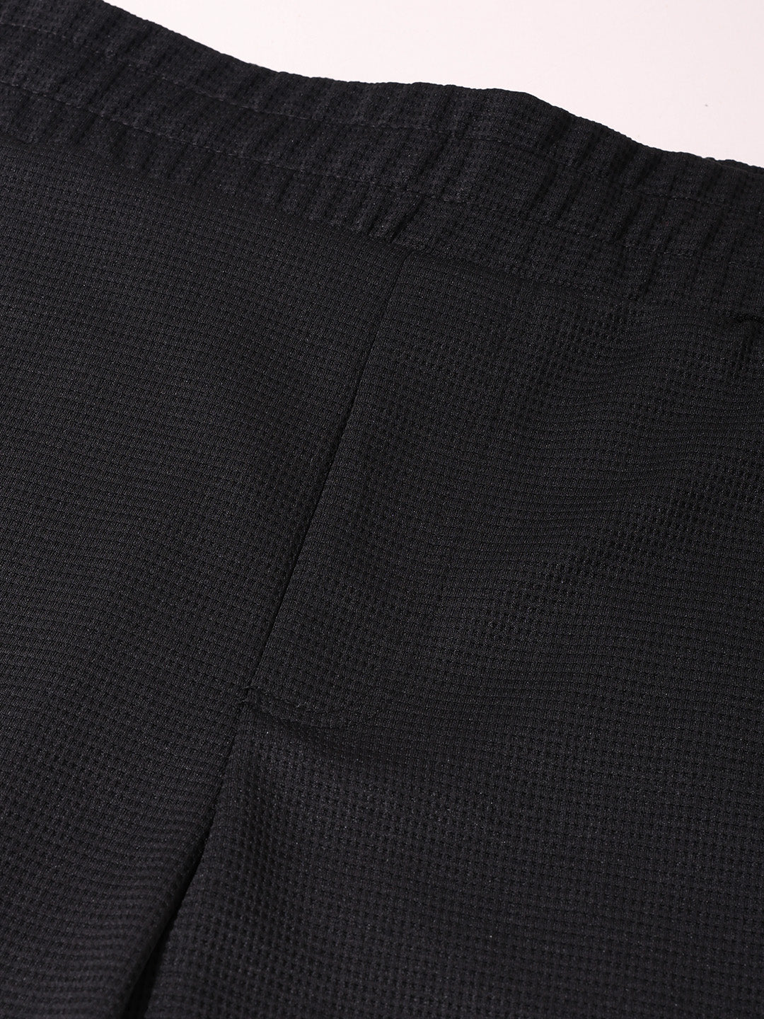 Men's Black Relaxed Fit Textured Utility Trousers - Image 6