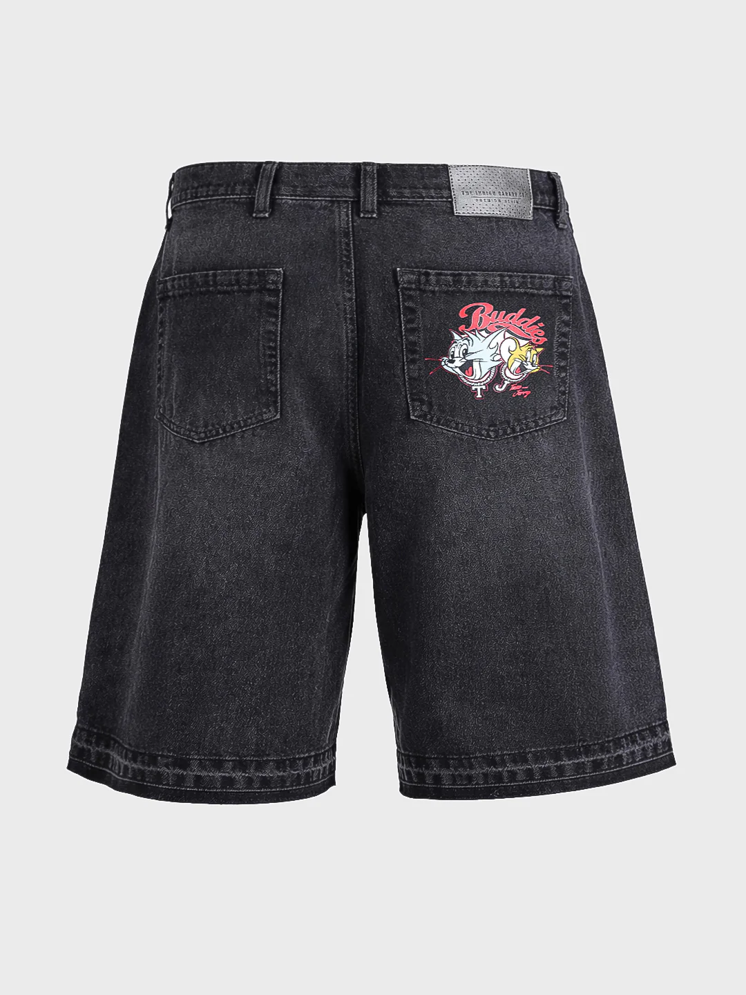 Men's Black Relaxed Fit  Tom And Jerry Character Shorts - Image 6