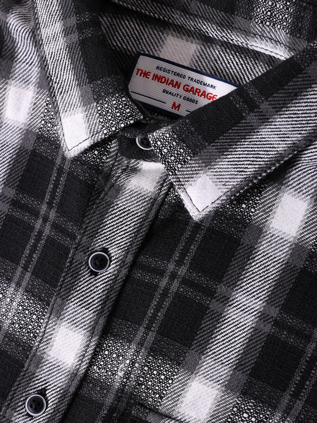 Men's Black Relaxed Fit Utility Striped Shirt - Image 7