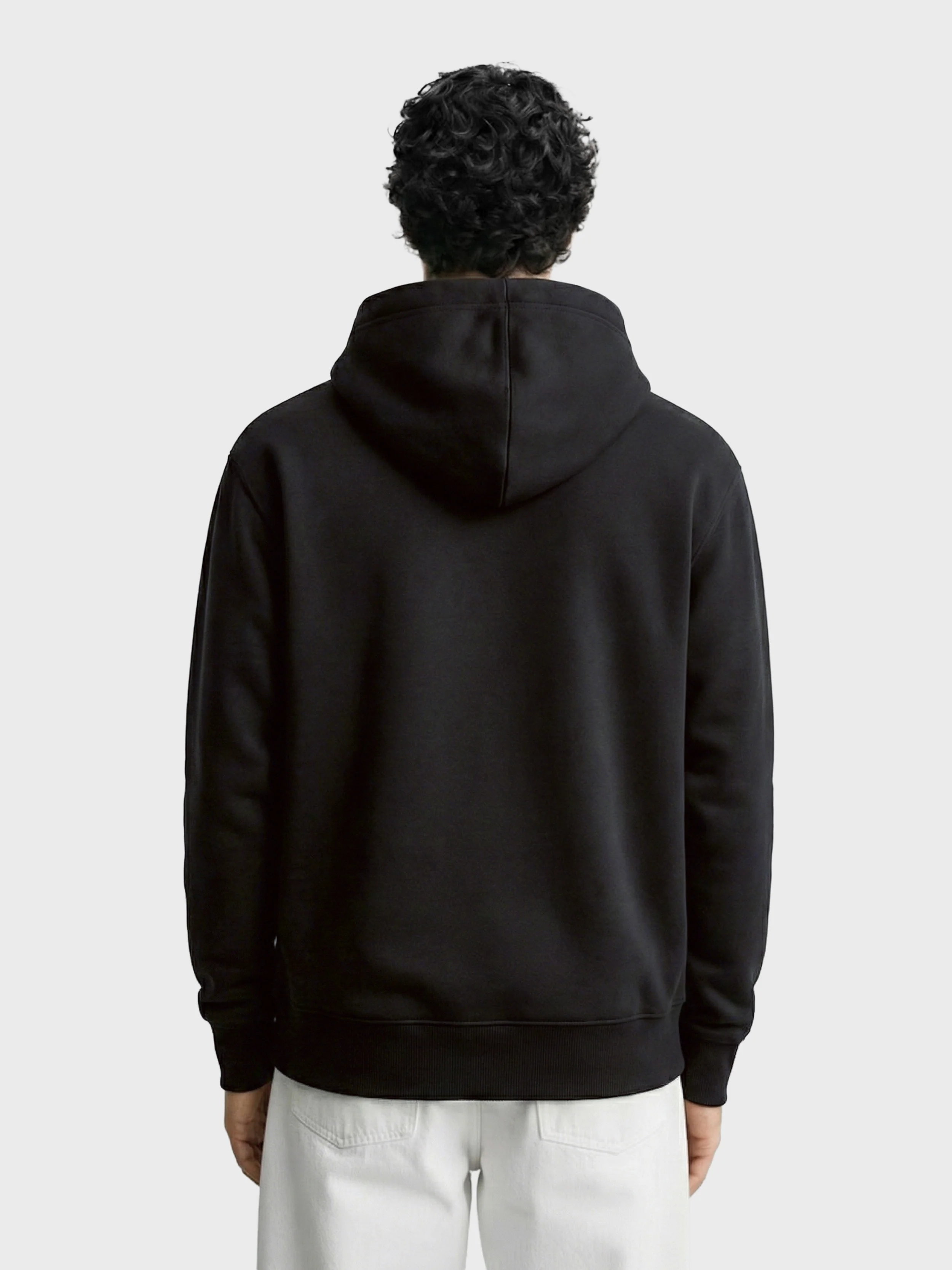 Men's Black Relaxed Fit Varsity Casual Sweatshirt - Image 2