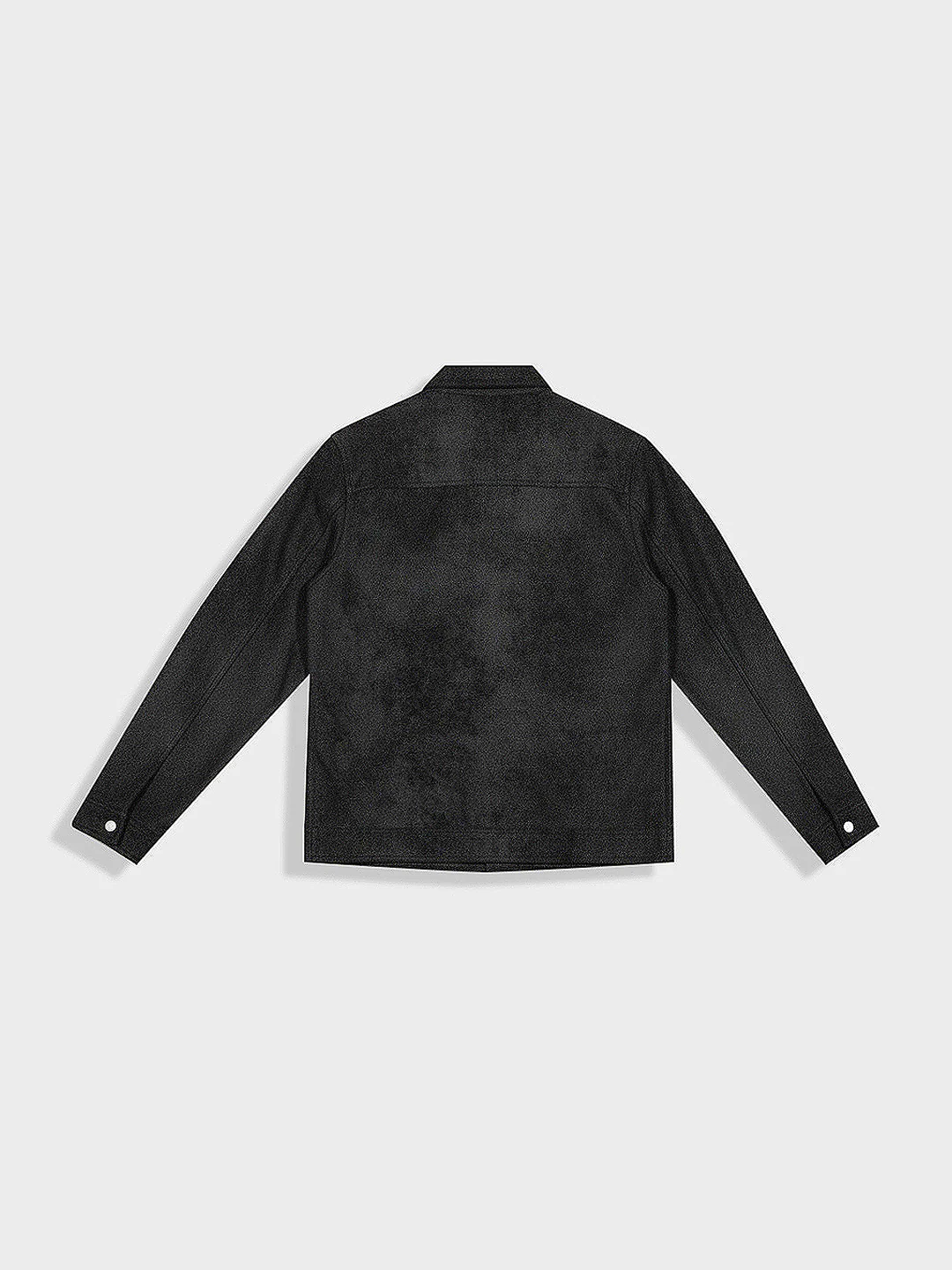 Men's Black Slim Fit Solid Casual Trucker Jacket - Image 4