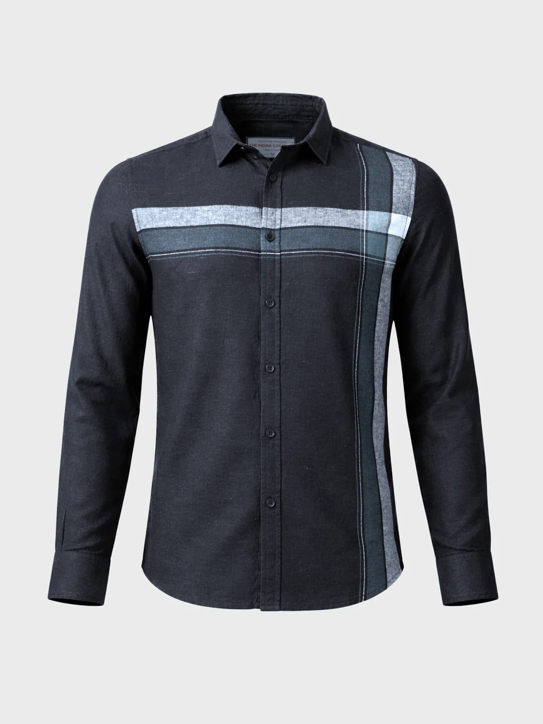 Men's Black Slim Fit Checked Casual Shirt - Image 6