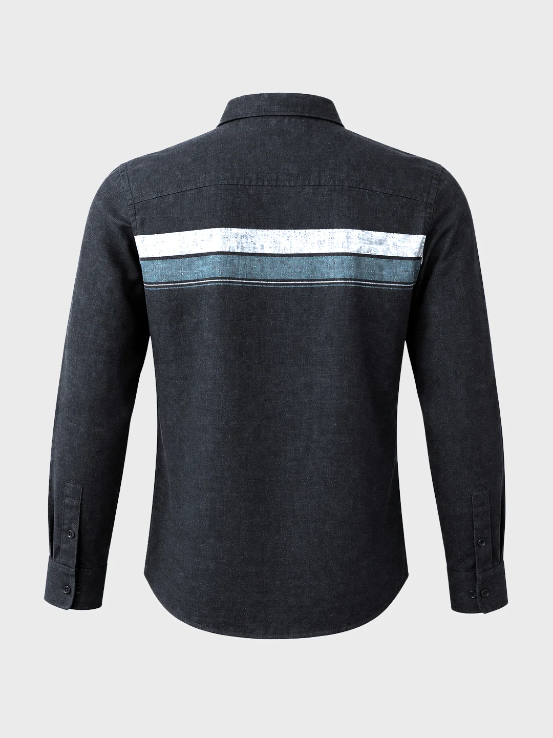 Men's Black Slim Fit Checked Casual Shirt - Image 7