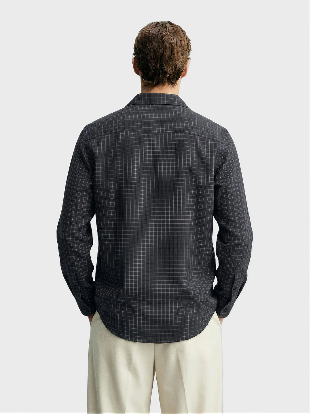 Men's Black Slim Fit Checked Casual Shirt - Image 5