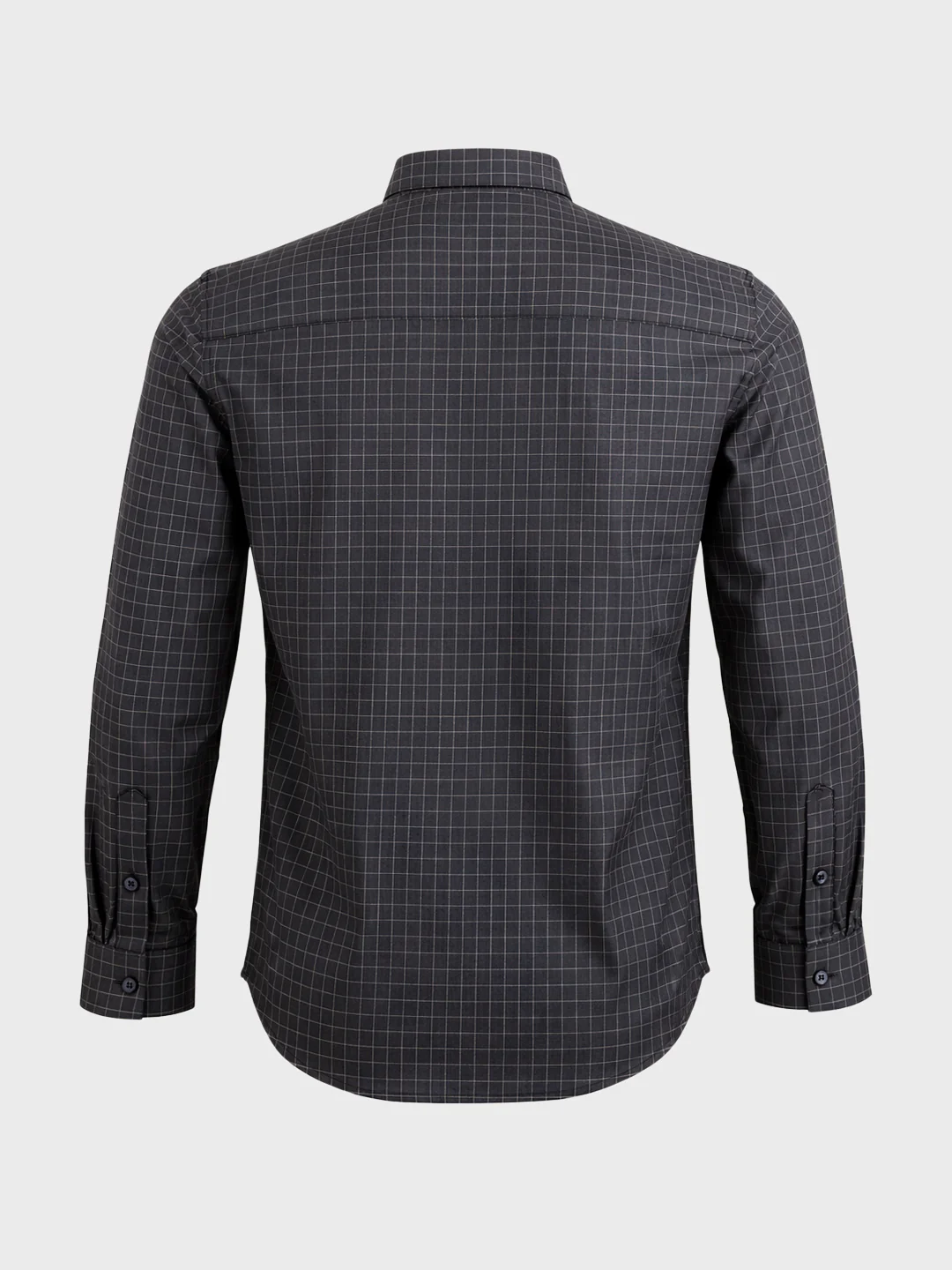 Men's Black Slim Fit Checked Casual Shirt - Image 7