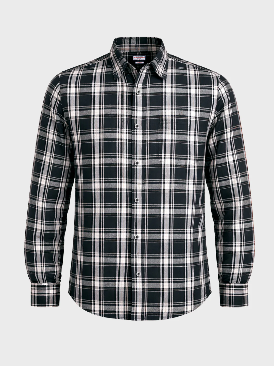 Men's Black Slim Fit Checked Casual Shirt - Image 4