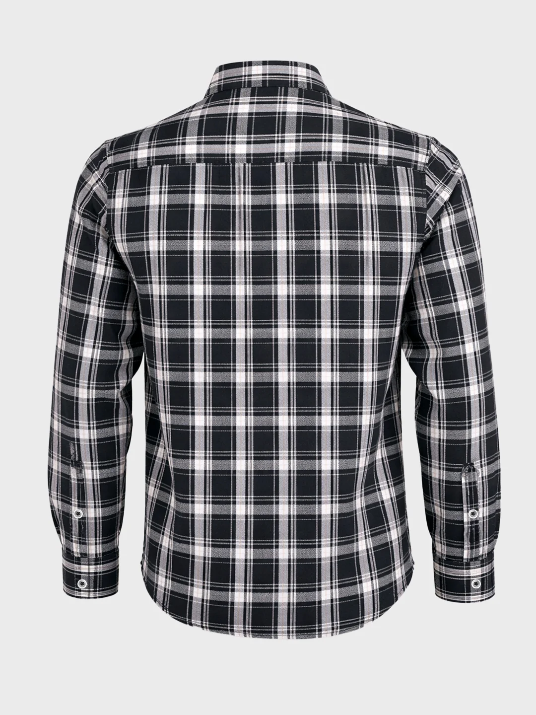 Men's Black Slim Fit Checked Casual Shirt - Image 5