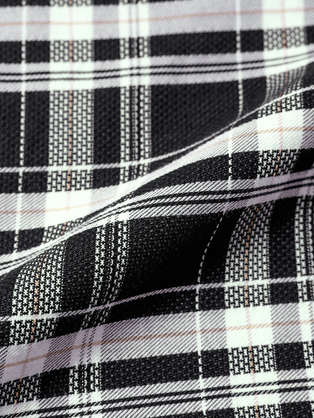 Men's Black Slim Fit Checked Casual Shirt - Image 6