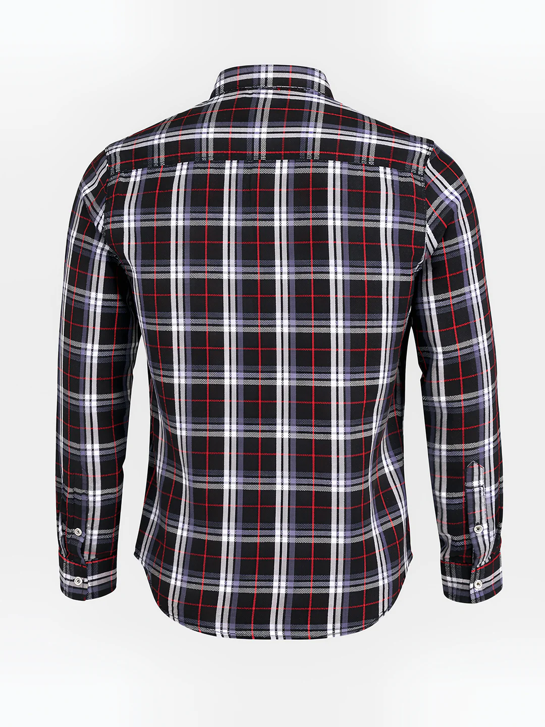 Men's Black Slim Fit Checked Casual Shirt - Image 5