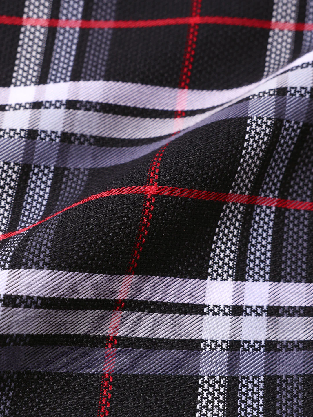Men's Black Slim Fit Checked Casual Shirt - Image 6