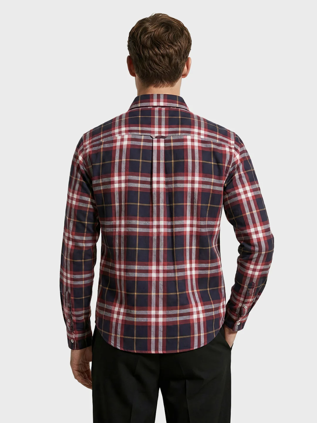 Men's Black Slim Fit Checked Casual Shirt - Image 4