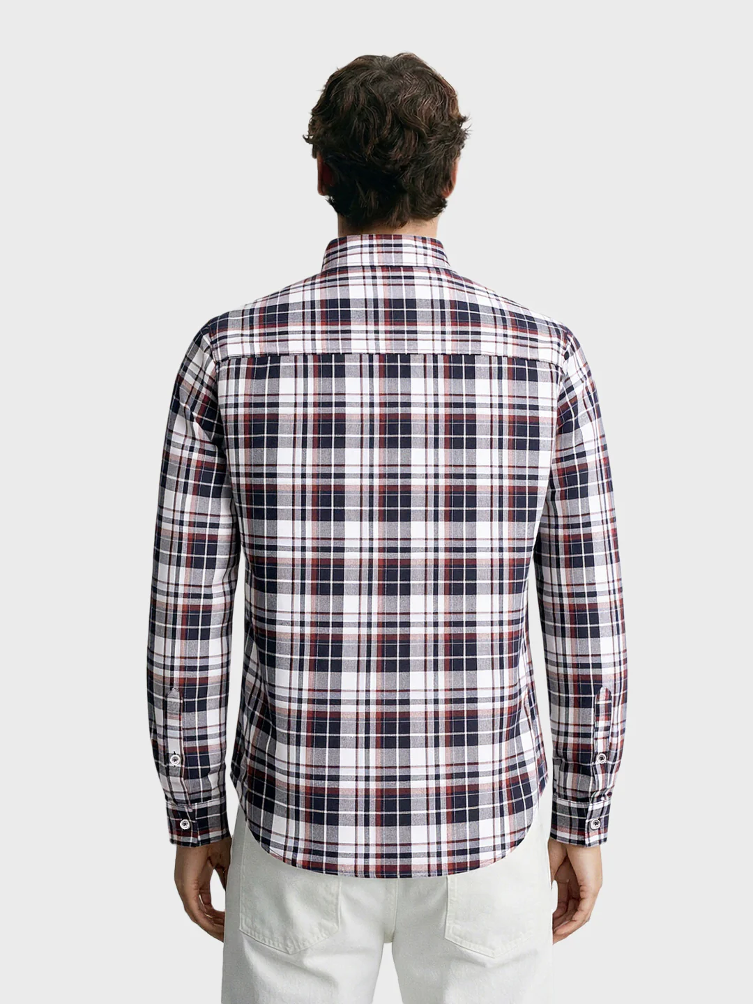Men's Black Slim Fit Checked Casual Shirt - Image 2
