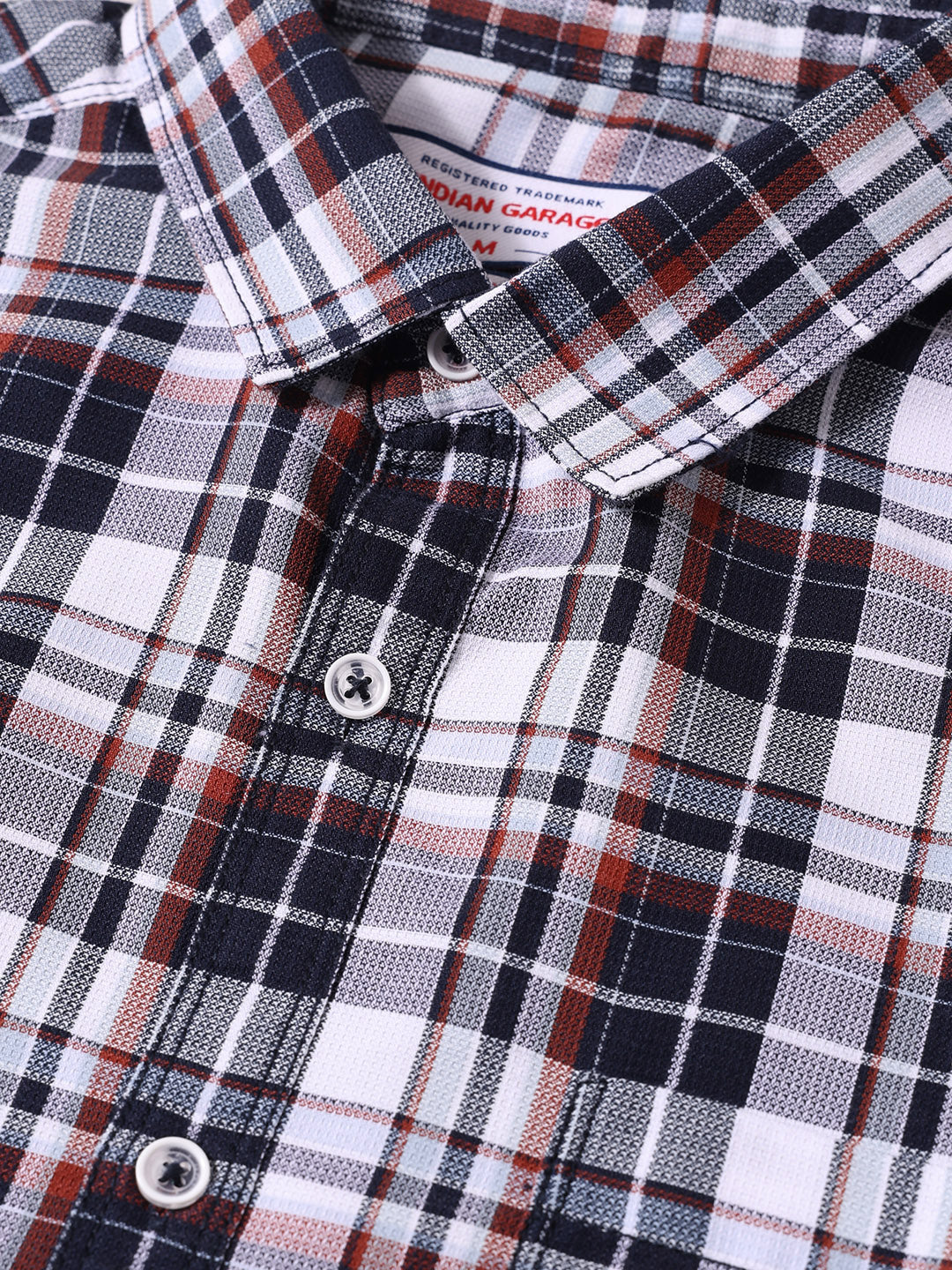 Men's Black Slim Fit Checked Casual Shirt - Image 3