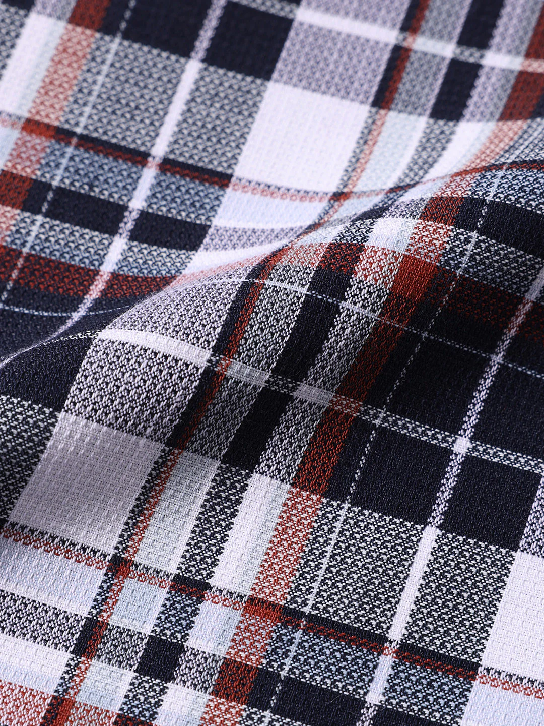 Men's Black Slim Fit Checked Casual Shirt - Image 6