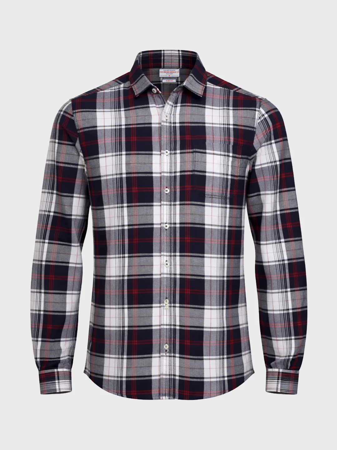 Men's Black Slim Fit Checked Casual Shirt - Image 5