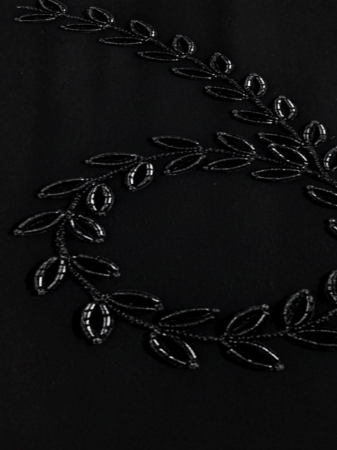 Men's Black Slim Fit Embellishment Party Wear Shirt - Image 7