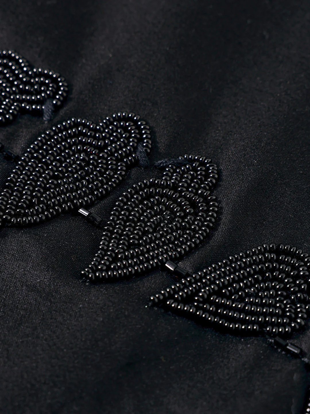 Men's Black Slim Fit Embellishment Party Wear Shirt - Image 7