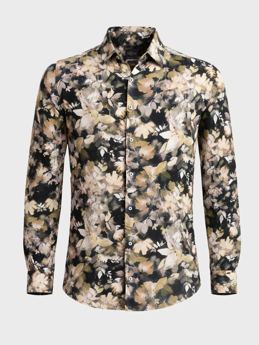 Men's Black Slim Fit Party Wear Printed Shirt - Image 3