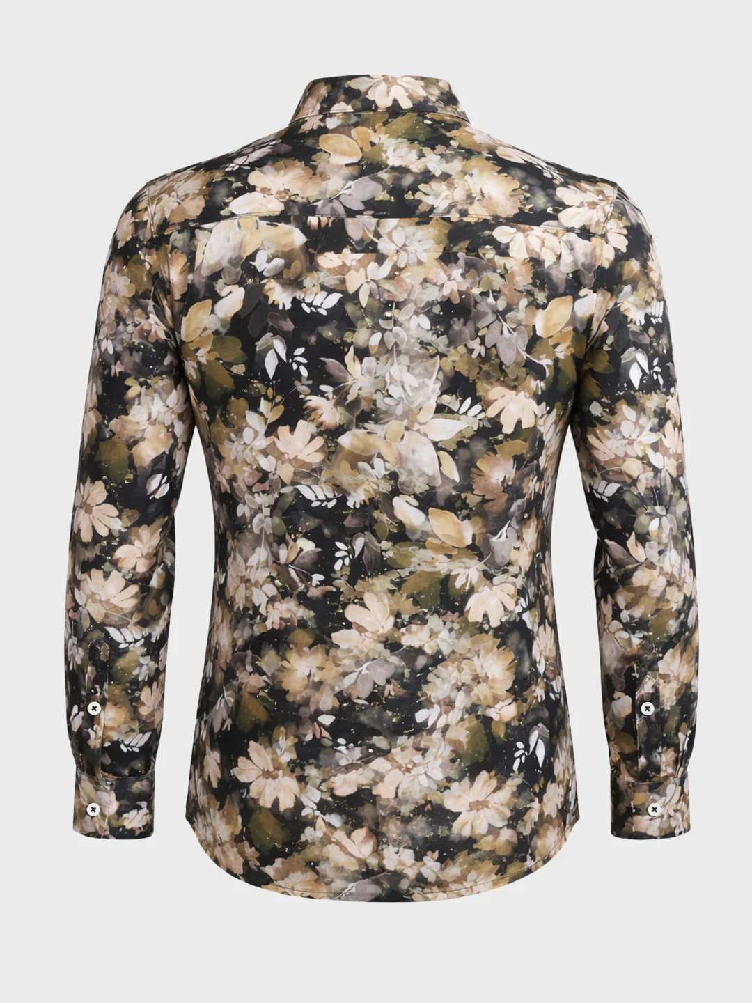 Men's Black Slim Fit Party Wear Printed Shirt - Image 4