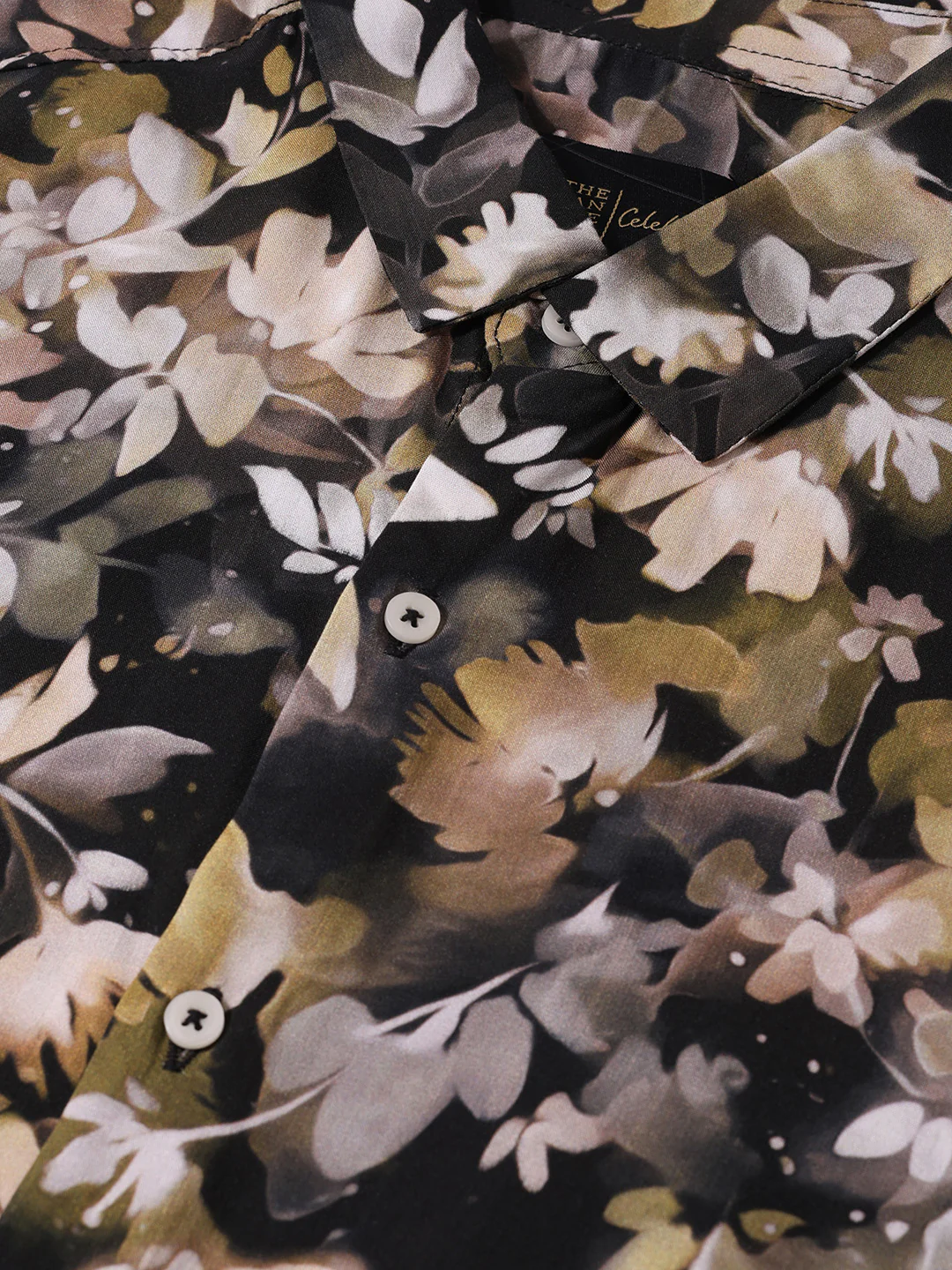 Men's Black Slim Fit Party Wear Printed Shirt - Image 5