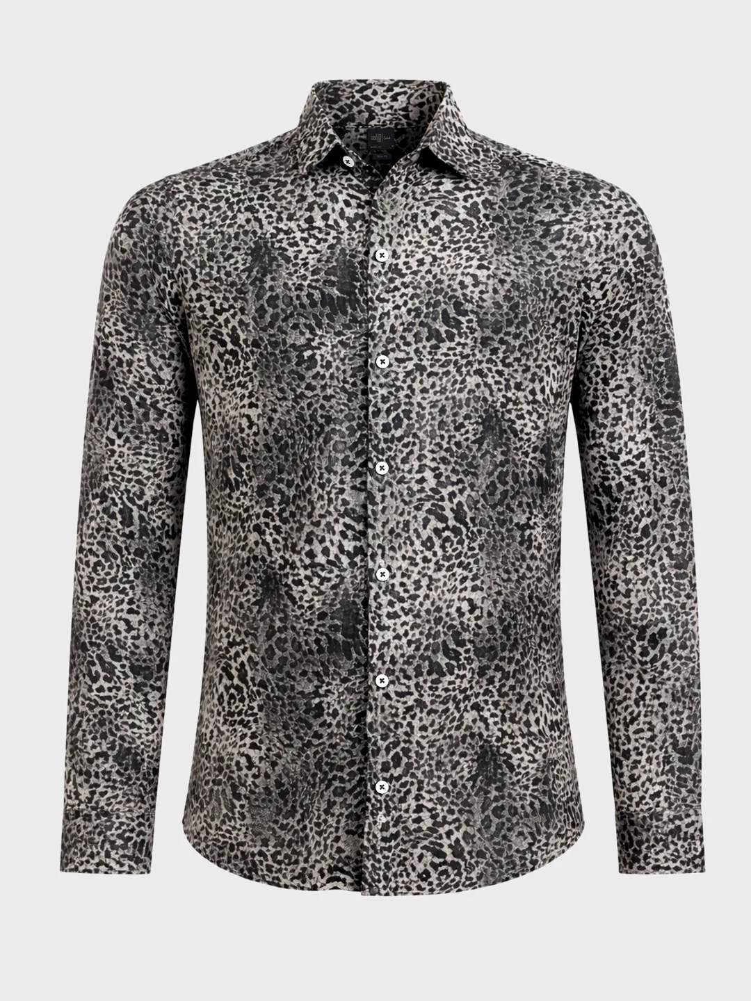 Men's Black Slim Fit Party Wear Printed Shirt - Image 3