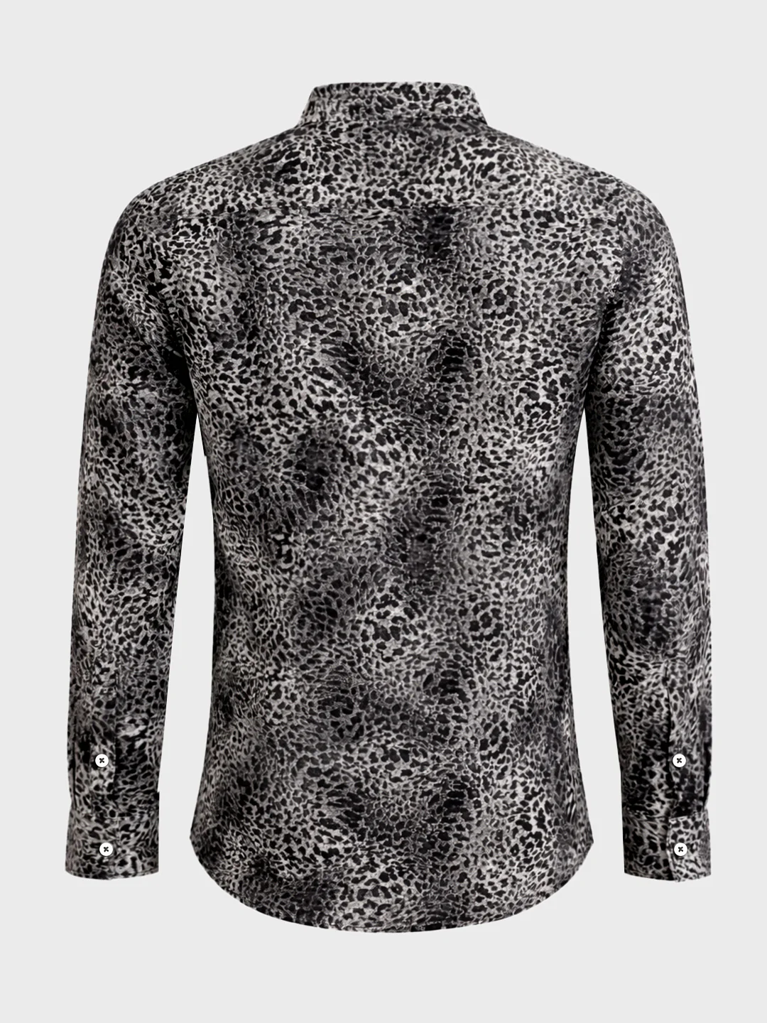 Men's Black Slim Fit Party Wear Printed Shirt - Image 4